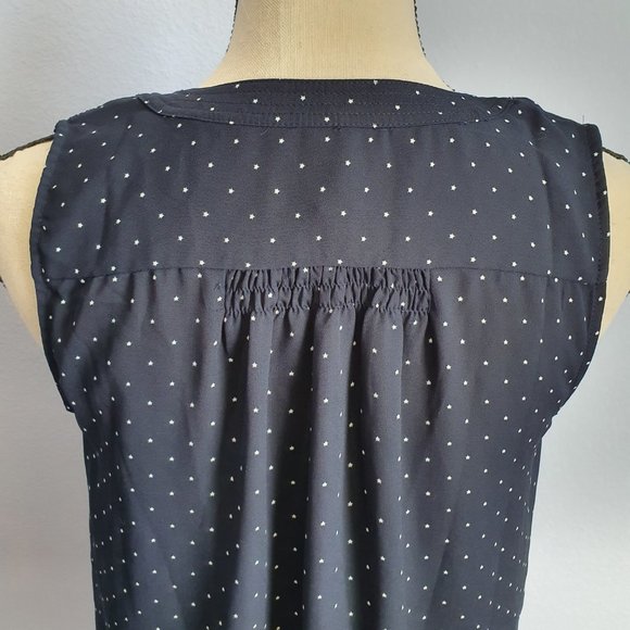 Loft Petite Navy and White Star Print Tank Size SP - Picture 6 of 8